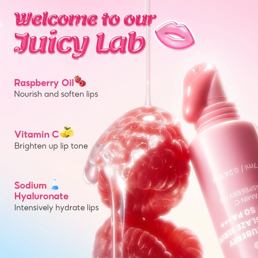 Hyaluberry Lip Glaze Serum SPF 50 PA+++ Cherrry Fox 7ml image