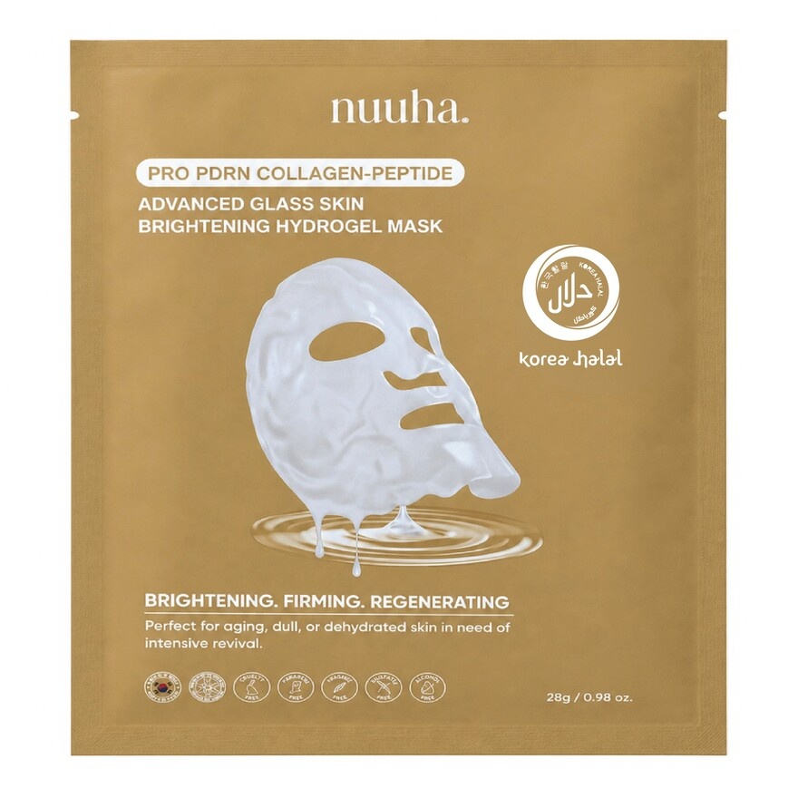 Pro PDRN Collagen-Peptide Advanced Glass Skin Brightening Hydrogel Mask 1s
