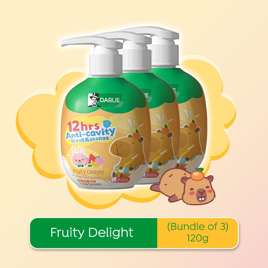 Kids Pump Toothpaste Fruity Delight 120gX3