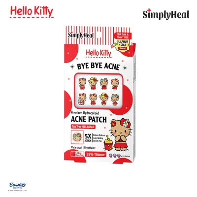 SIMPLYHEAL - Toasty Hello Kitty Day & Night Premium Hydrocolloid Acne Patch 20s