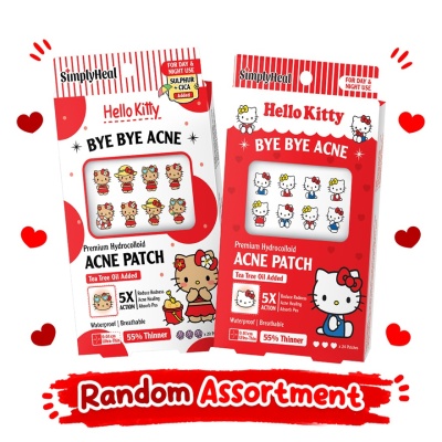 SIMPLYHEAL Hello Kitty Day & Night Premium Hydrocolloid Acne Patch image