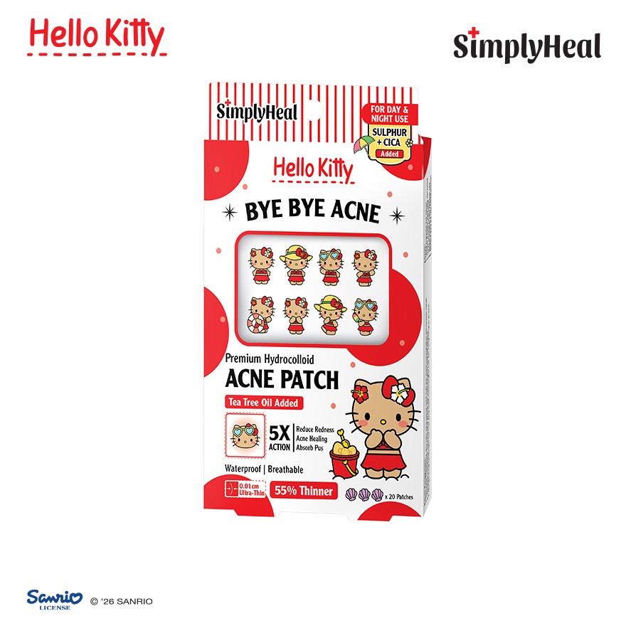 Toasty Hello Kitty Day & Night Premium Hydrocolloid Acne Patch 20s