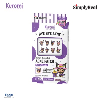 SIMPLYHEAL - Toasty Kuromi Day & Night Premium Hydrocolloid Acne Patch 20s