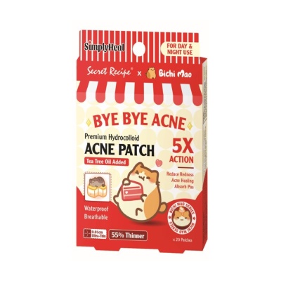 SIMPLYHEAL - Secret Recipe x Bichi Mao Cake Therapy Day & Night Premium Hydrocolloid Acne Patch 18s image