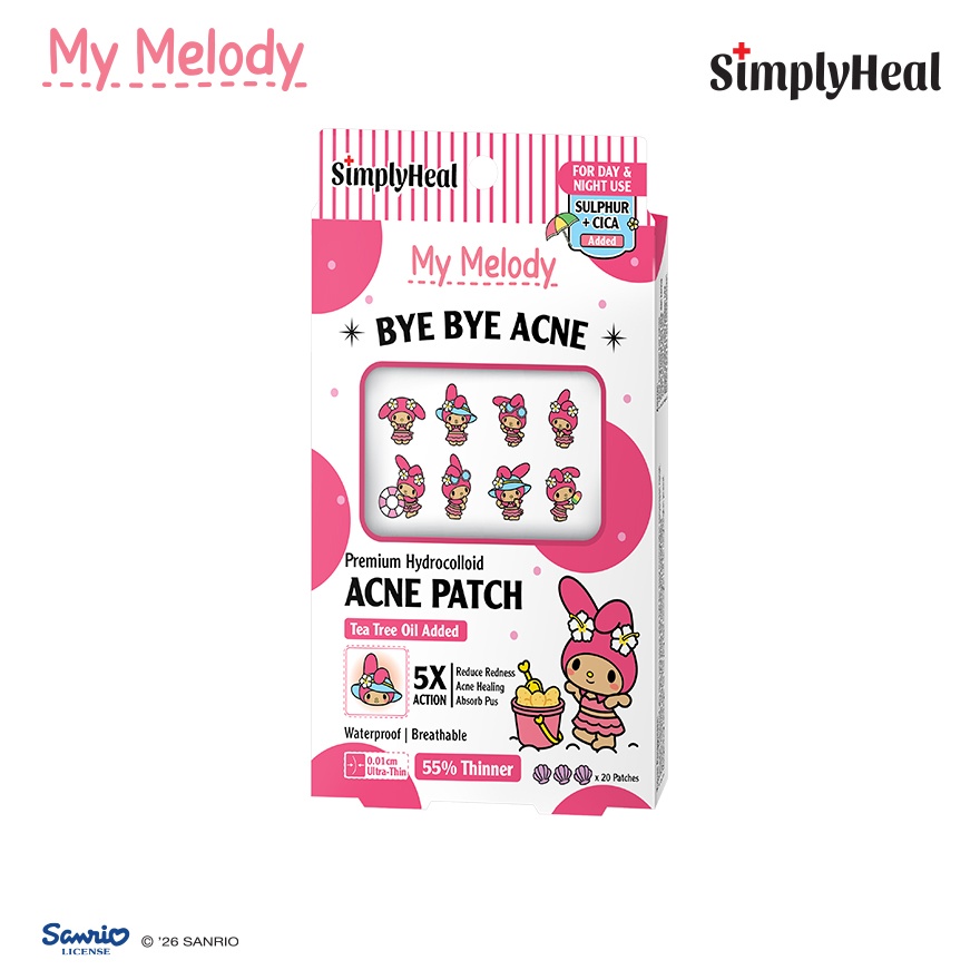 Toasty My Melody Day & Night Premium Hydrocolloid Acne Patch 20s