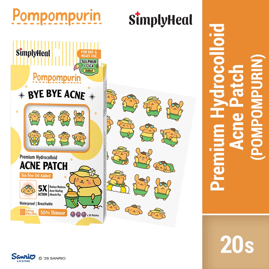 Toasty Pompompurin Day & Night Premium Hydrocolloid Acne Patch 20s