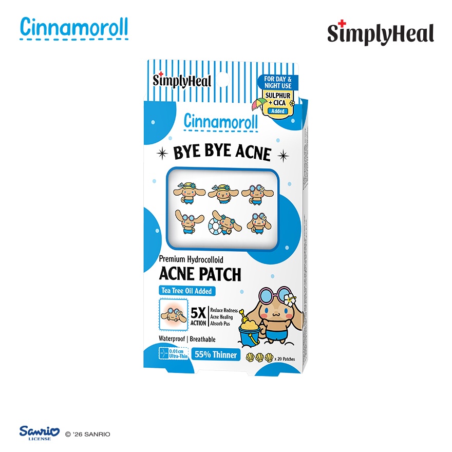 Toasty Cinnamoroll Day & Night Premium Hydrocolloid Acne Patch 20s