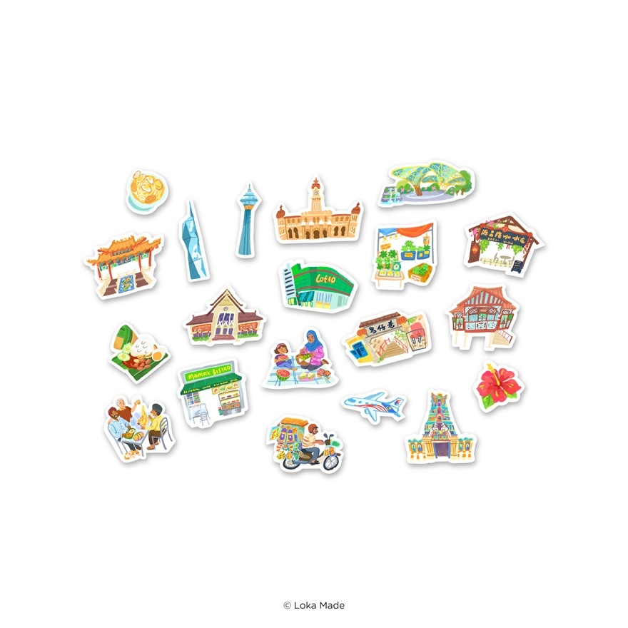 Doodle Land: Sunrise Kuala Lumpur Deco Sticker DS DL 006 1s image
