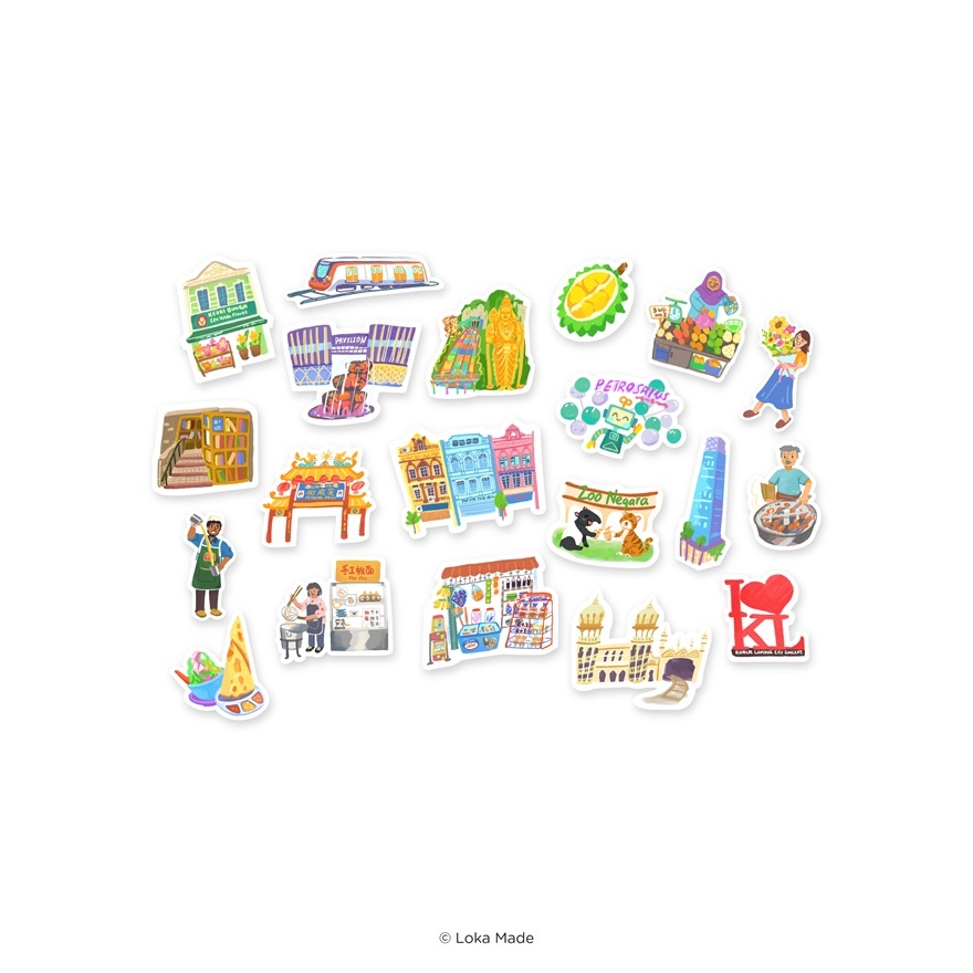 Doodle Land: Crossing Through Kuala Lumpur Deco Sticker DS DL 008 1s image