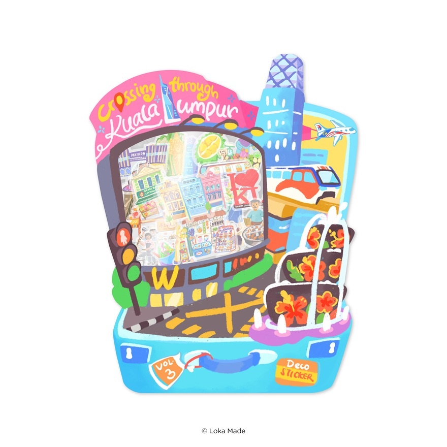 Doodle Land: Crossing Through Kuala Lumpur Deco Sticker DS DL 008 1s image