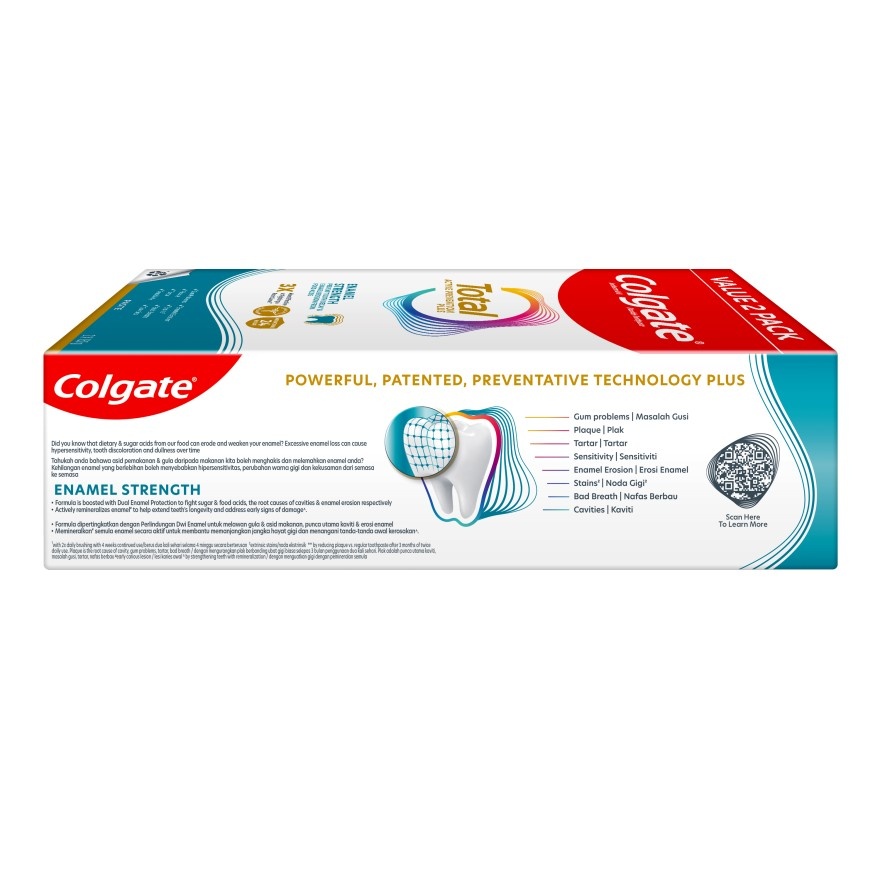 Total Enamel Strength Toothpaste 2x150g