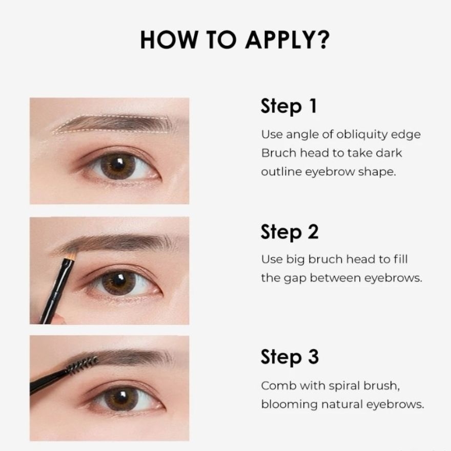 Natural Long Lasting Eyebrow Powder - 04 Black Tea Ash