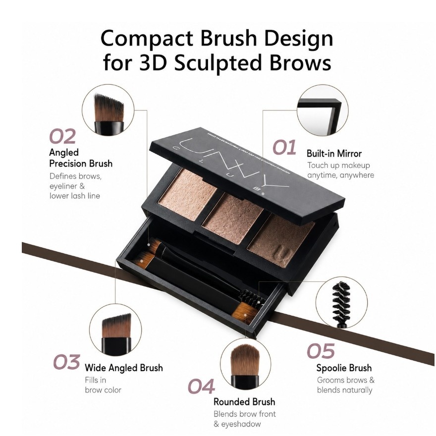 Natural Long Lasting Eyebrow Powder - 04 Black Tea Ash