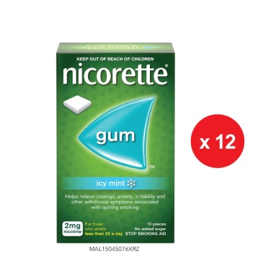 NICORETTE Icy Mint Gum 2mg 15s x 12