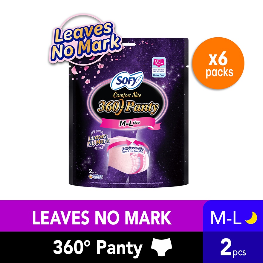 Comfort Nite 360 Panty M L 2s x 6 image