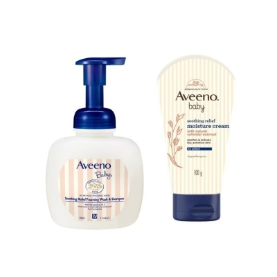 AVEENO - Avn B Sr Wash & Shamp 400Ml + Avn Baby Soothing Relief Crm 100G Bundle