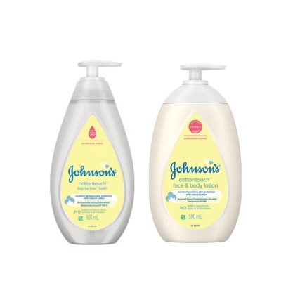 JOHNSON'S - Baby Cotton Touch Top To Toe Bath 500ml + COTTONTOUCH FACE & BODY LOTION 500ML image