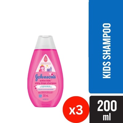 JOHNSON'S - Active Kids Shiny Drops Shampoo 200ml x3 image