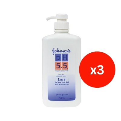 JOHNSON'S - pH 5.5 2 In 1 Body Wash 750ml (3 Packs)