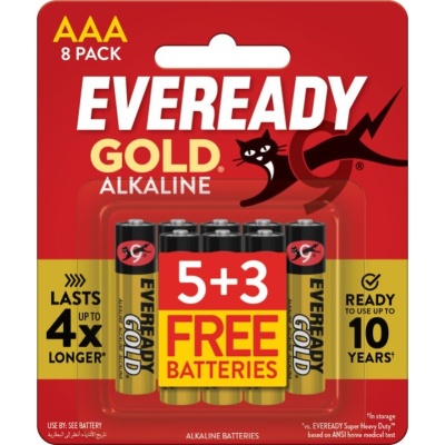 EVEREADY - Gold Batteries AAA 5's Free 3's