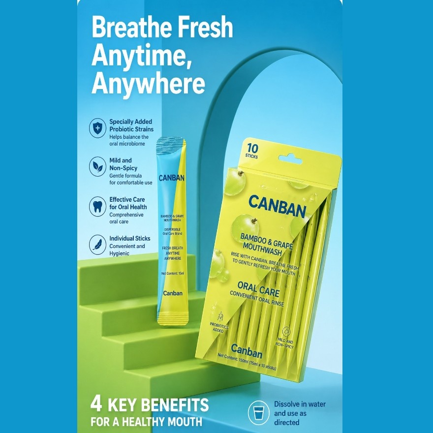 Probiotic Refreshing Portable Grape Mouthwash 12mlx10s image