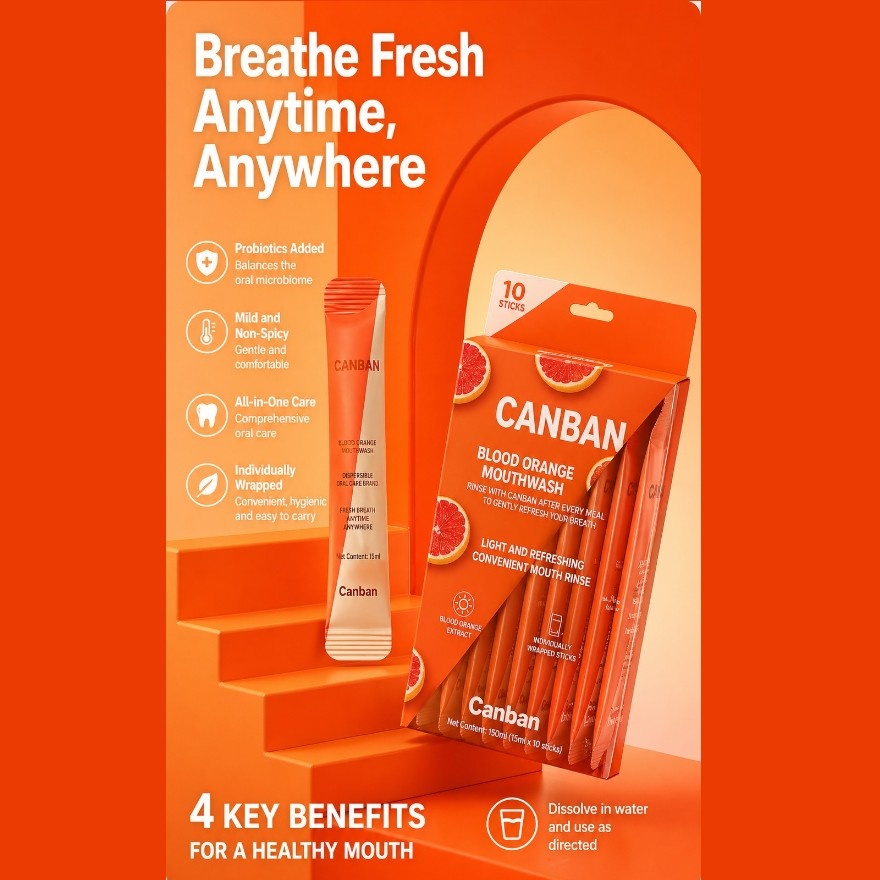 Probiotic Refreshing Portable Grapefruit Mouthwash 12mlx10s image
