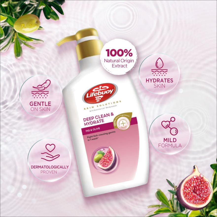 Body Wash Bottle Fig & Olive 900ml x2