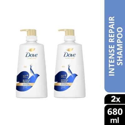 DOVE - Intense Repair Damaged Hair Shampoo 680 ml X2