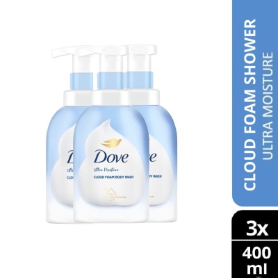 DOVE - Deep Moisture Self Foaming Cloud Foam Shower 400ml X3 image