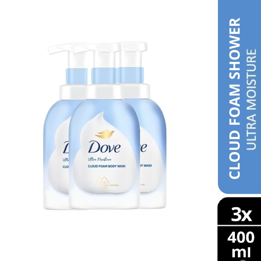 Deep Moisture Self Foaming Cloud Foam Shower 400ml X3