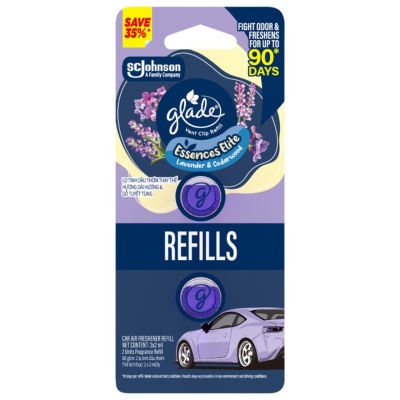 GLADE Vent Clip Refill Lavender & Cedarwood 2ml x2 image