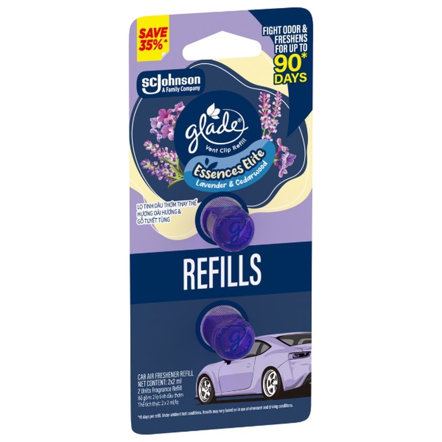 Vent Clip Refill Lavender & Cedarwood 2ml x2 image