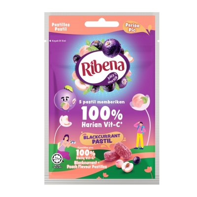 RIBENA - Blackcurrant + Peach Flavour Pastilles 15s image