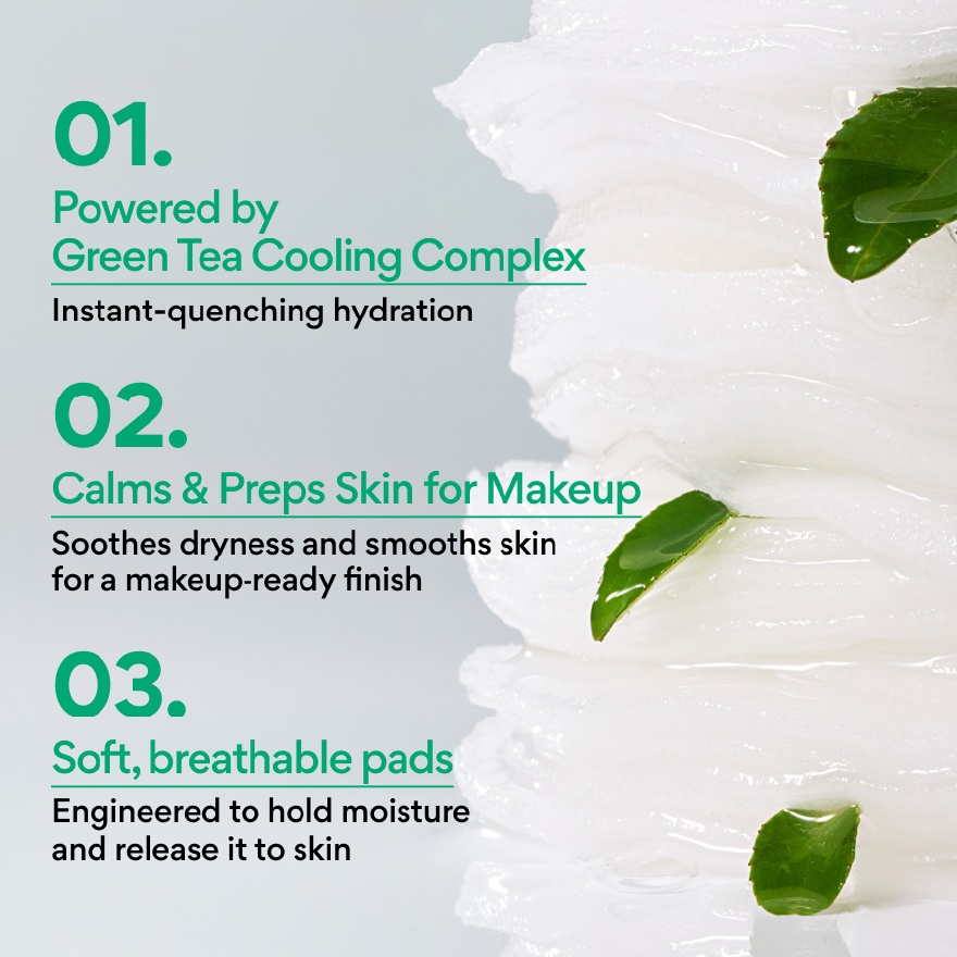Green Tea Panthenol Calming Toner Pads 80s