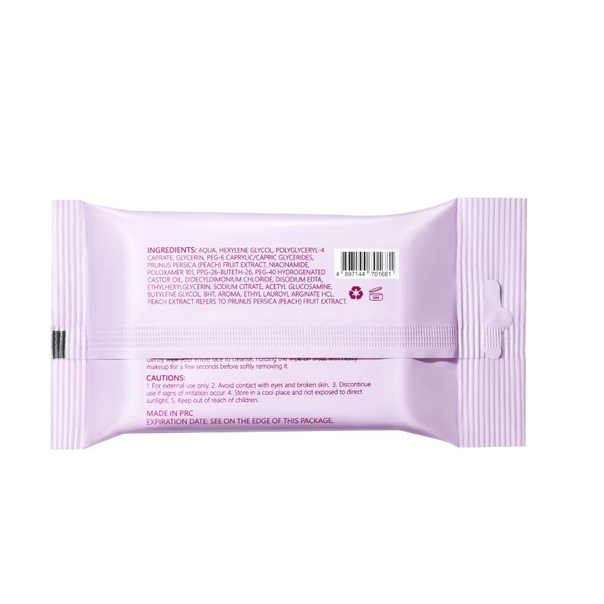 Peach Brightening Micellar Water Wipes 10s