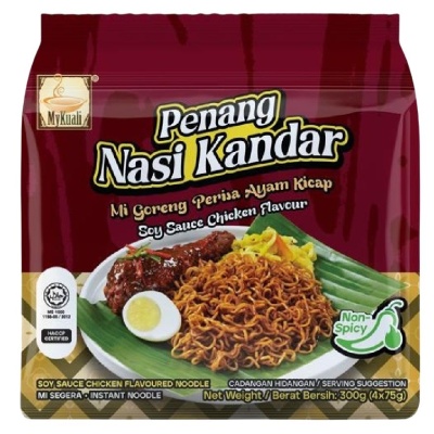 MYKUALI - Penang Nasi Kandar Noodle Soy Sauce Chicken Flavour 4x75g image
