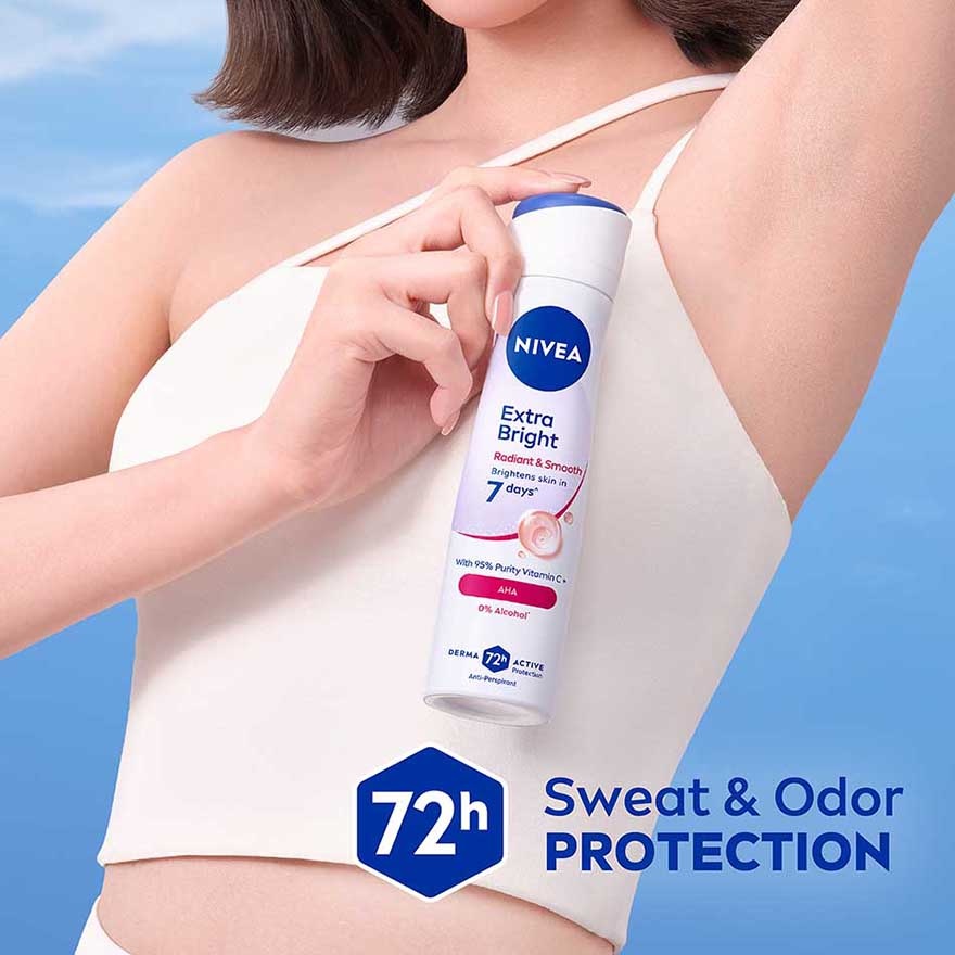 Extra Bright 10 Super Vitamins & Skin Foods Serum Lotion 300ml & Deodorant Extra Bright Spray 150ml