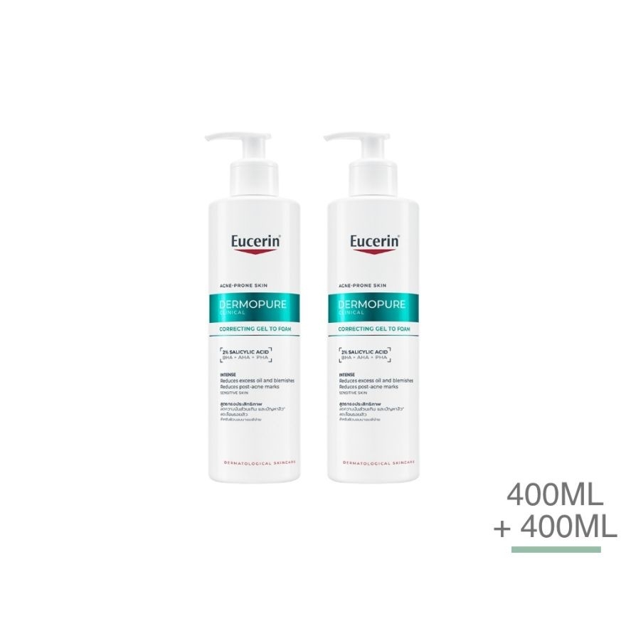 Dermopure clinical correcting gel to foam 400ml x2 image