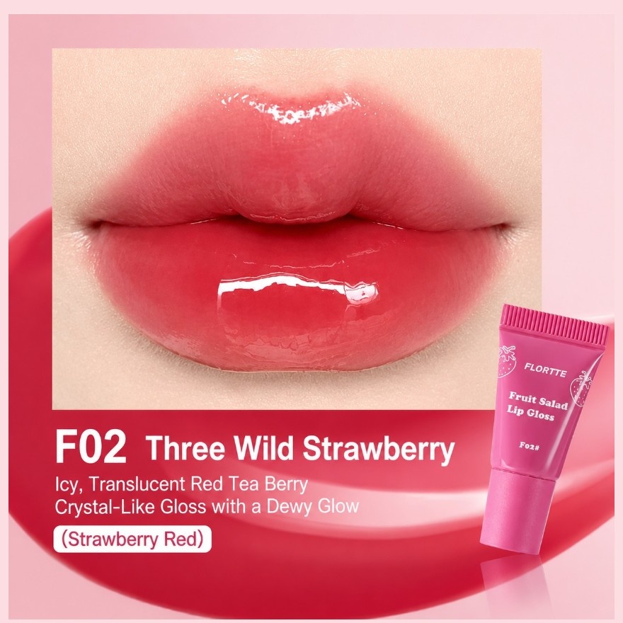 Fruit Salad Series Tube Lip Gloss F02 Berry Magenta