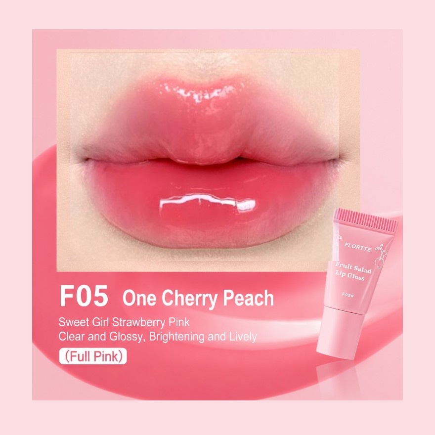 Fruit Salad Series Tube Lip Gloss F05 Cherry Pink