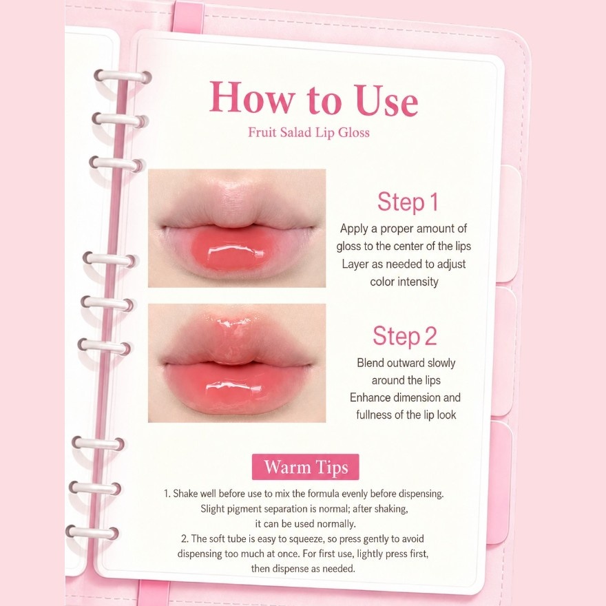 Fruit Salad Series Tube Lip Gloss F01 Apricot Orange