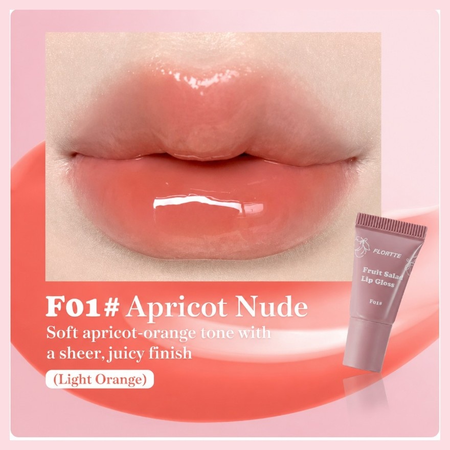 Fruit Salad Series Tube Lip Gloss F01 Apricot Orange