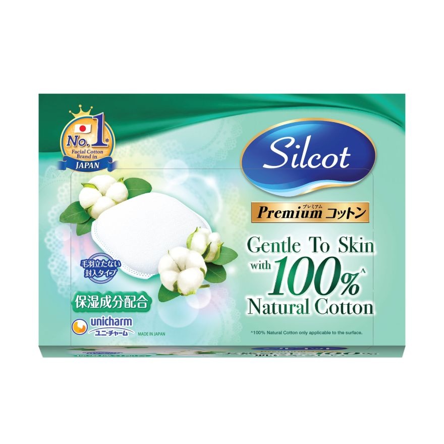 Silcot Premium Facial Premium Cotton Puff 66s (100% Natural Cotton) image
