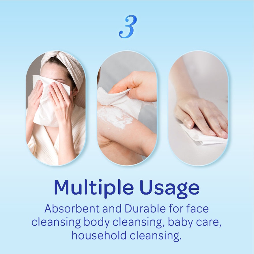 Silcot Disposable Cotton Facial Towel 45s (Gentle to Skin)