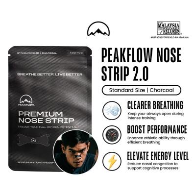 PEAKFLOW - Premium Nose Strip Charcoal Standard 30s
