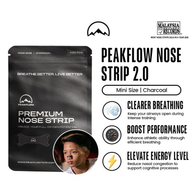 PEAKFLOW - Premium Nose Strip Charcoal Mini 30s