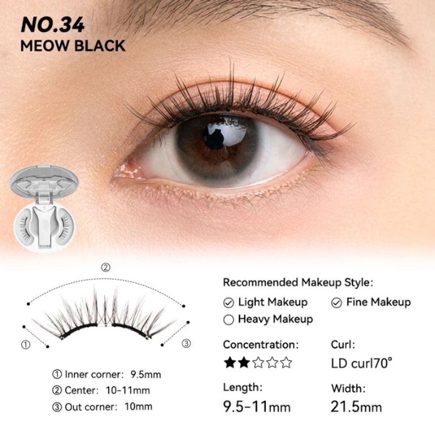 Manetic Eyelashes- Meow Black