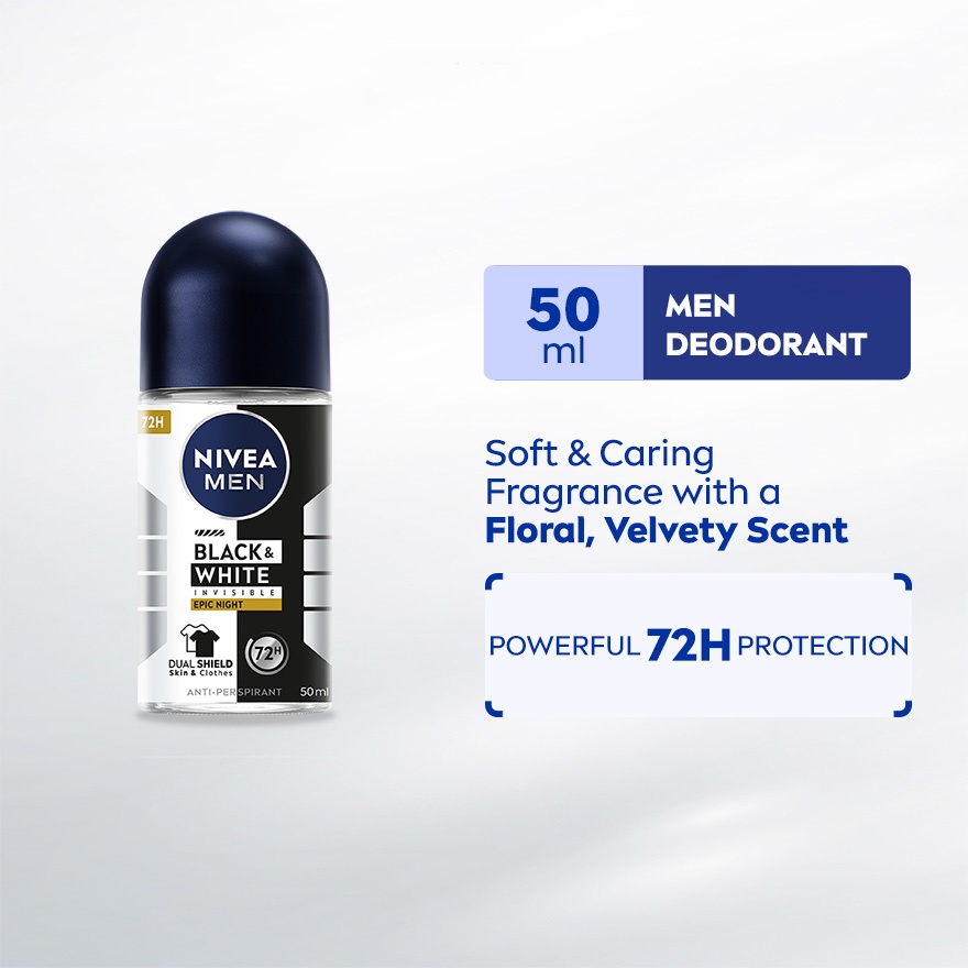 Deodorant Black & White Epic Night Roll On 50ml image