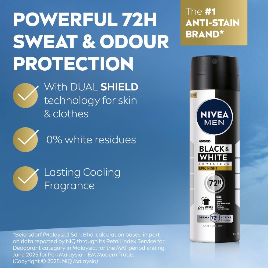 Black & White Epic Night Spray 150ml
