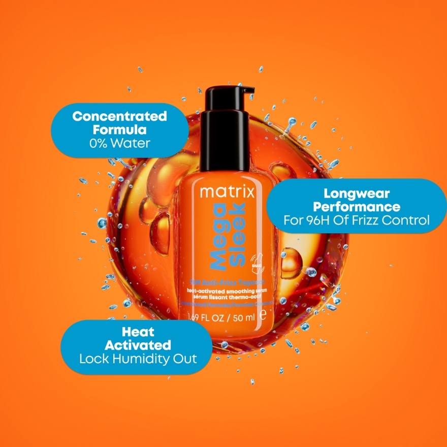 Mega Sleek 96H Anti-Frizz Topcoat Serum 50ml